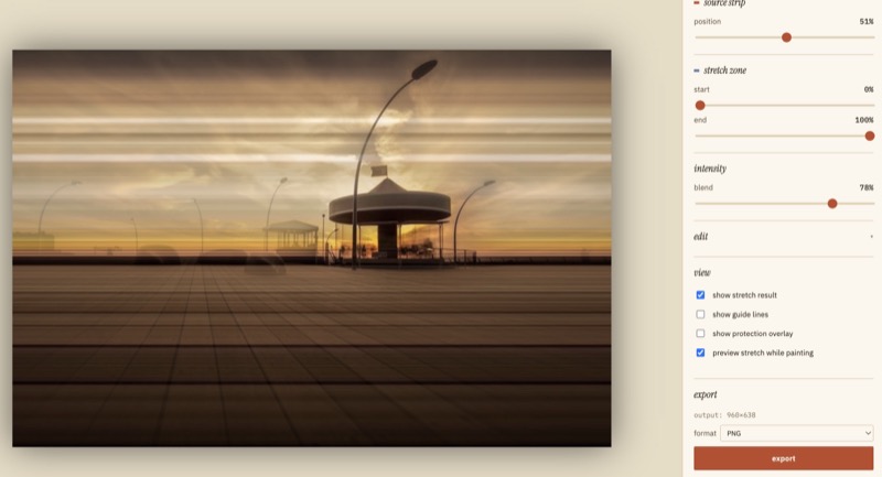 Stretch applied with gazebo protected